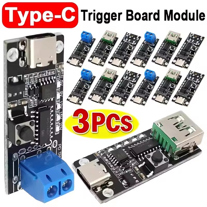Modular Power Supply - 100W 5A USB-C急速充電トリガーボードモジュール、PD QC対応、DC 5V 9V
