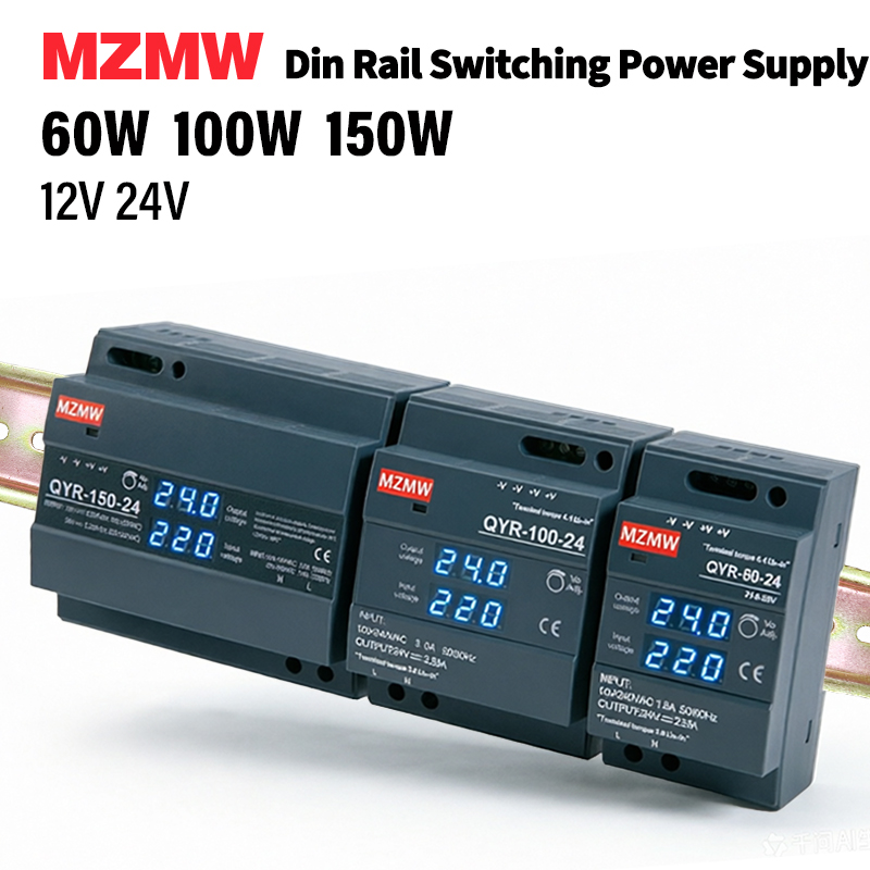 Smps Power Supply - MZMW 60W 100W 150W DINレールスイッチング電源 100-240V