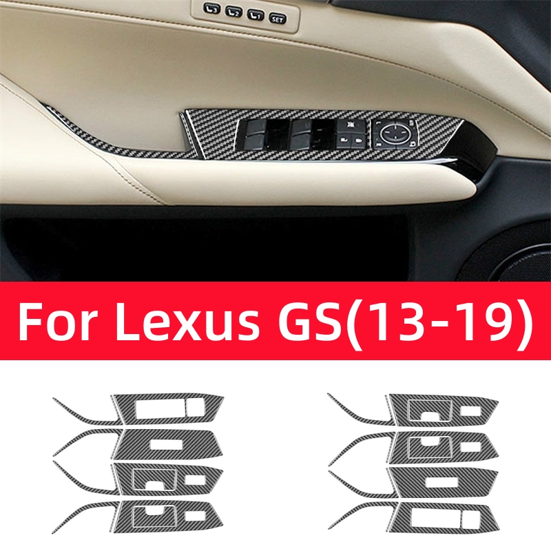 Open Frame Power Supply - レクサス GS 2013-2019 車のインテリアアクセサリーカーボンファイバー自動窓コントロールパネルトリムカバー装飾フレームステッカー