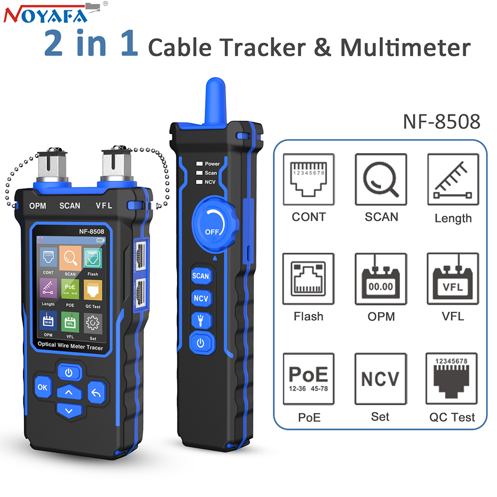 Power Supply Tester - NOYAFA NF-8508 ネットワークケーブルテスター LAN 光パワーメーターテスター LCD