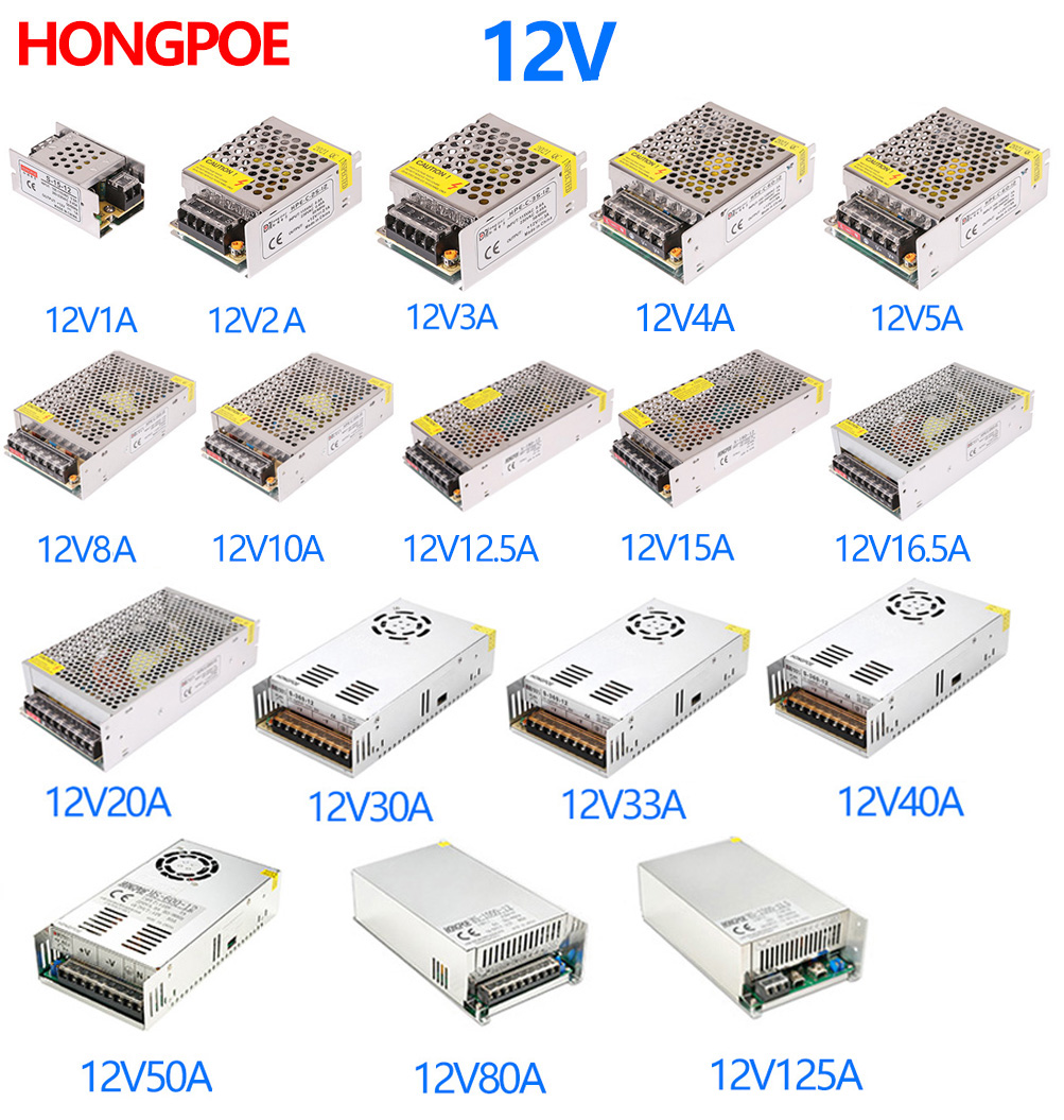 Smps Power Supply - スイッチング電源,AC-DC smps,12 v,1a,2a,3a,4a,5a,6a,8a,10a,15a,20A,30a,40a,50a,100a,125a 220v〜12 v、AC-DC、smps