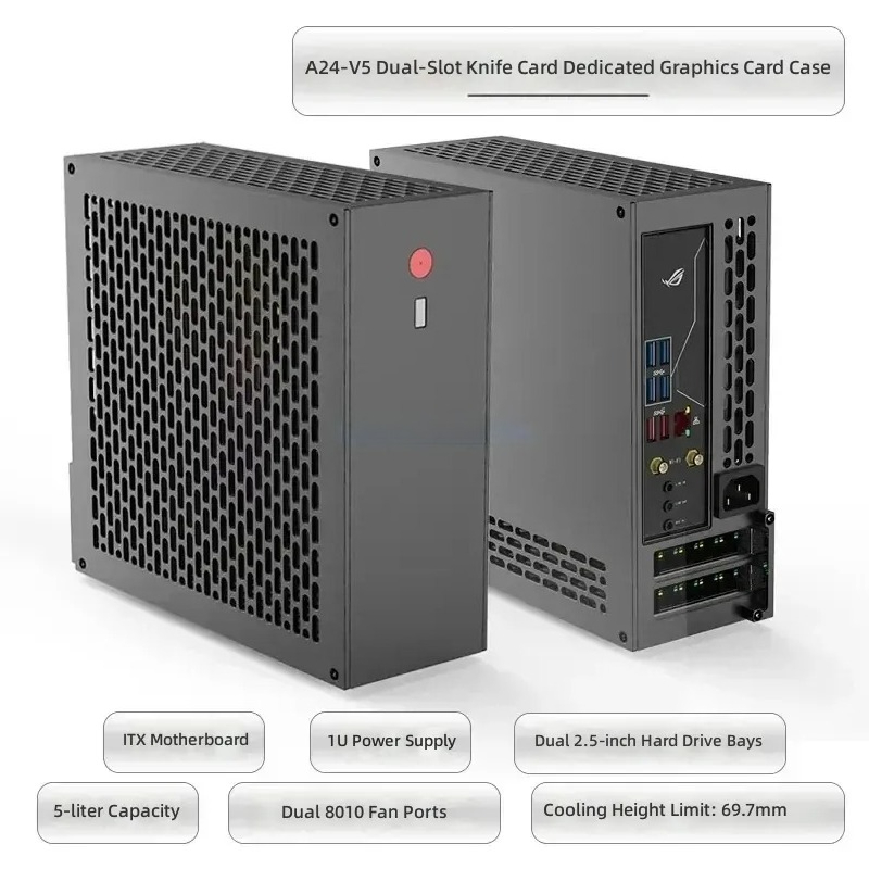 5リットルミニA24-V5 2.0 デュアルスロット シング - Pc Power Supply のレビューと価格
