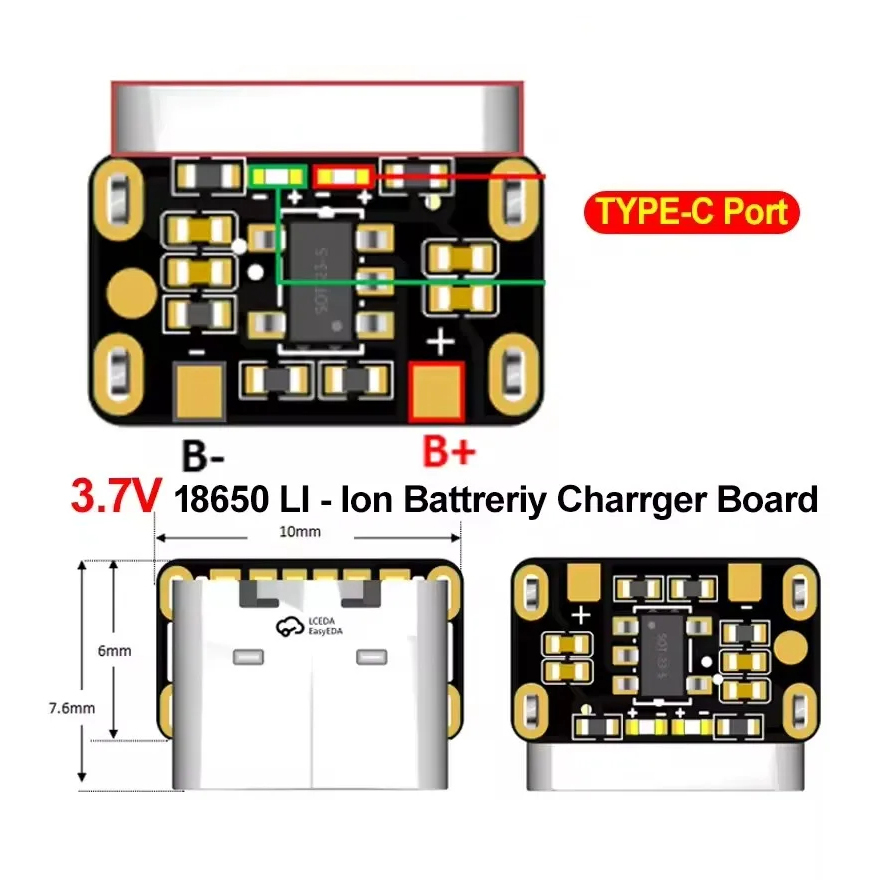 1-50 個タイプ C 18650 リチウム電池充電器保護ボ - Modular Power Supply のレビューと価格