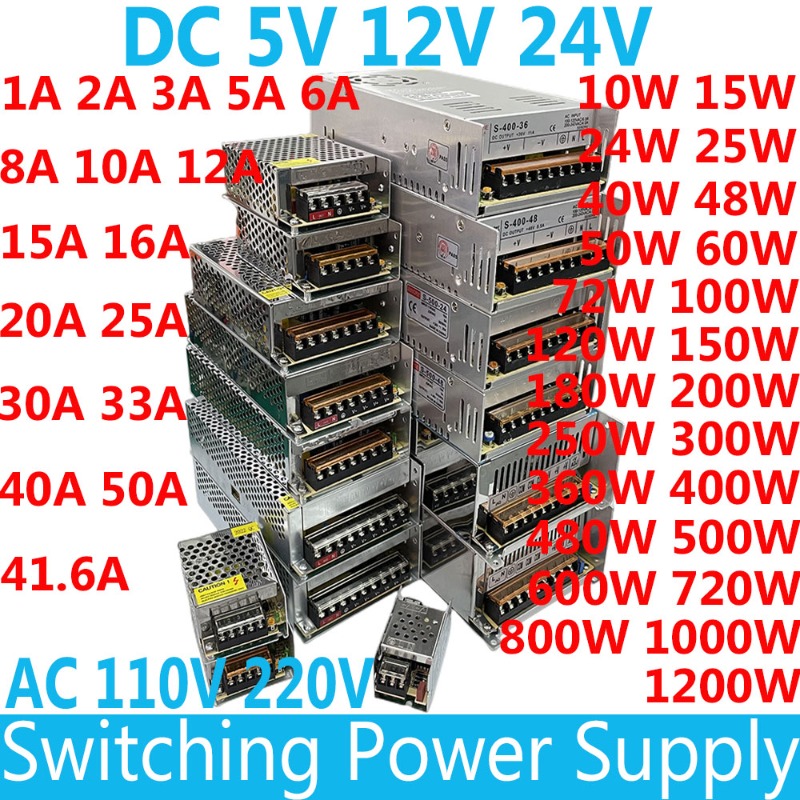 スイッチング電源AC 110v 220vからdc 12ボルト - Smps Power Supply のレビューと価格