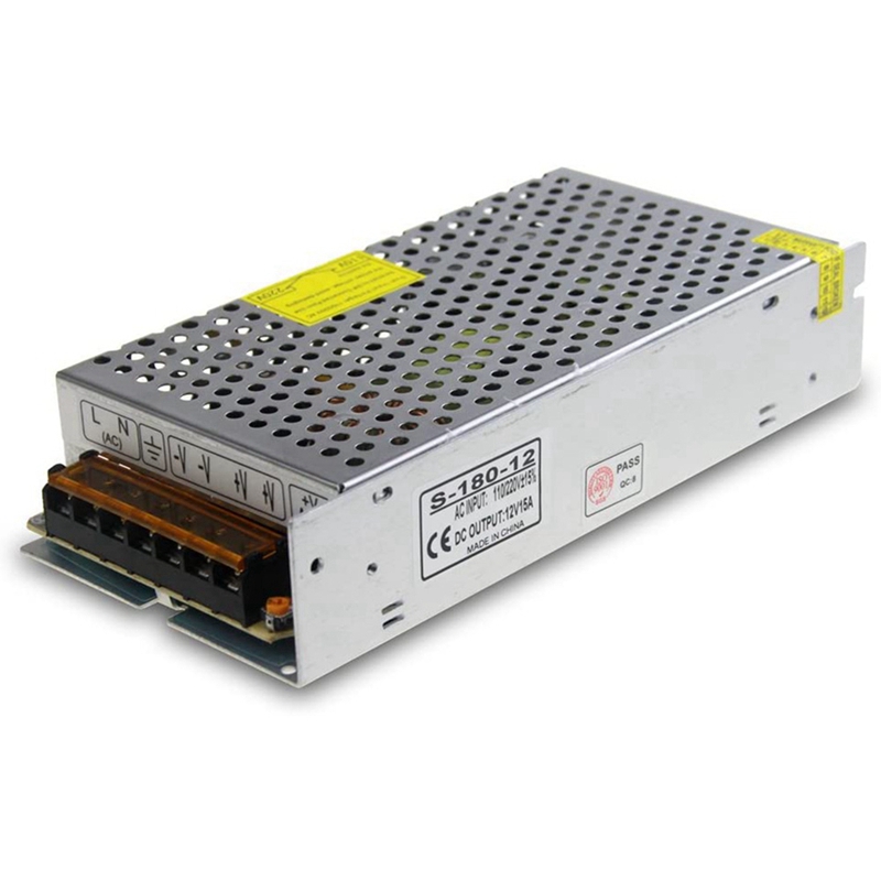DC 12V 15A 180W 電源トランススイッチ AC  - Power Supply 12V のレビューと価格