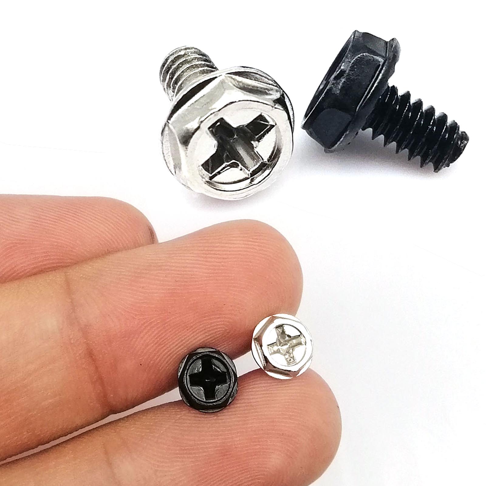 100 個ブラックシルバー 6 # -32x5/6/8mm  - Psu Computer のレビューと価格
