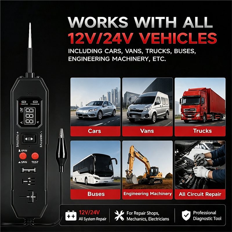 車両電気回路故障診断ツール、デジタル自動車リレーテスター、電 - Power Supply Tester のレビューと価格