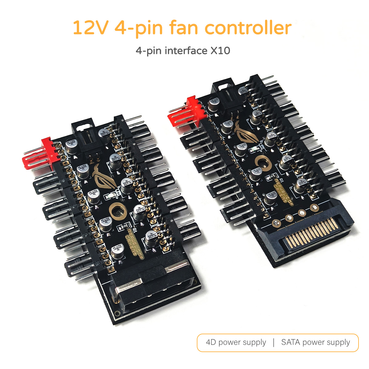 12V 4ピン PWM ファンコントローラーハブ、10ウェイ - Pc Power Supply のレビューと価格