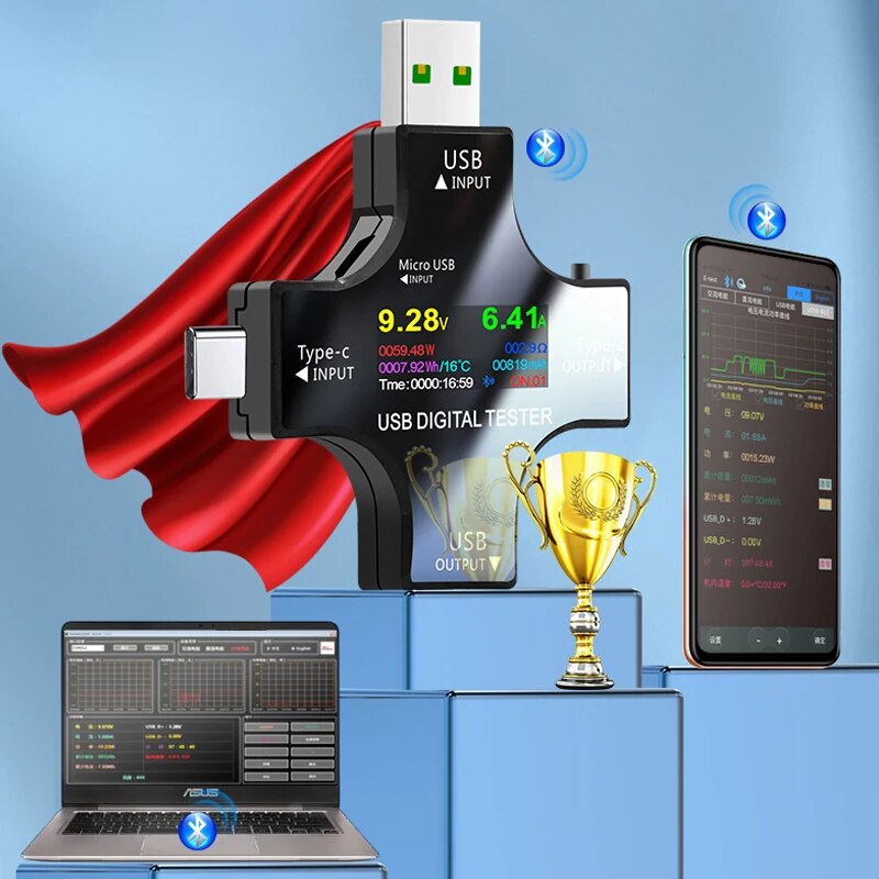 USB テスター DC Type-C PD デジタル電圧計ア - Power Supply Tester のレビューと価格