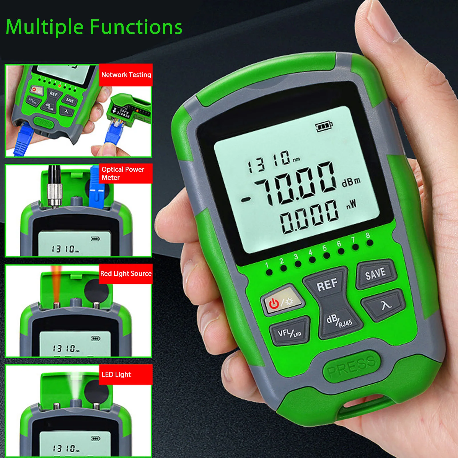 赤色光光ケーブルパワーテスター USB充電ケーブル付き 充電 - Power Supply Tester のレビューと価格