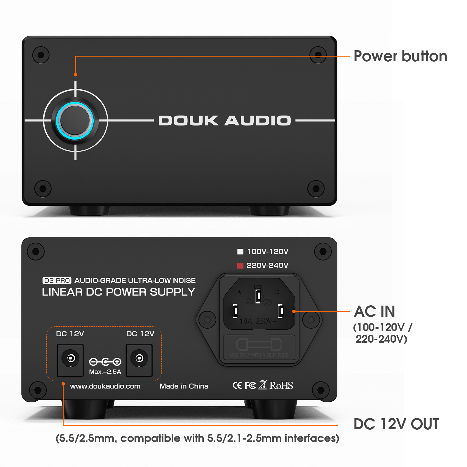 Douk Audio DC 12V 35W 安定化リニア電源 - Dc Power Supply 12V のレビューと価格