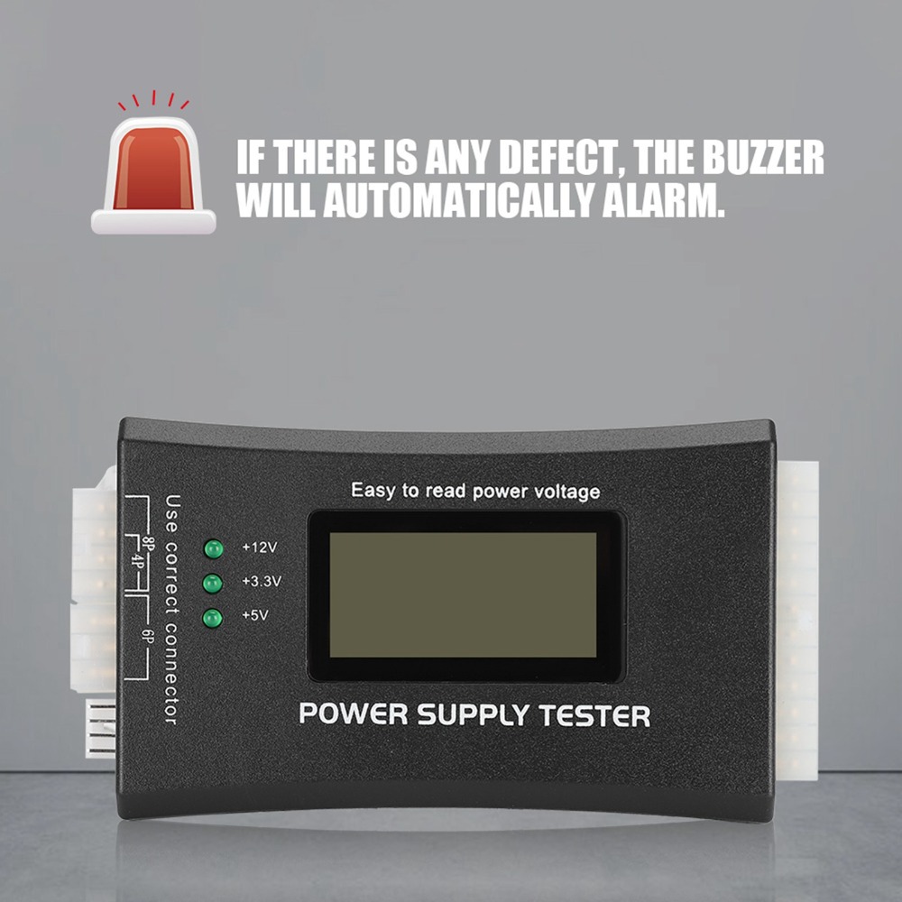 LCD ディスプレイ ATX 電源テスター 20/24 ピン - Power Supply Tester のレビューと価格