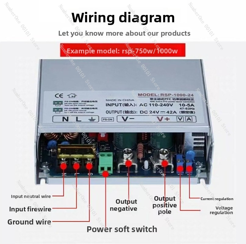 高出力スイッチング電源 750W 24V 48V 60V 電 - Power Supply 750W のレビューと価格