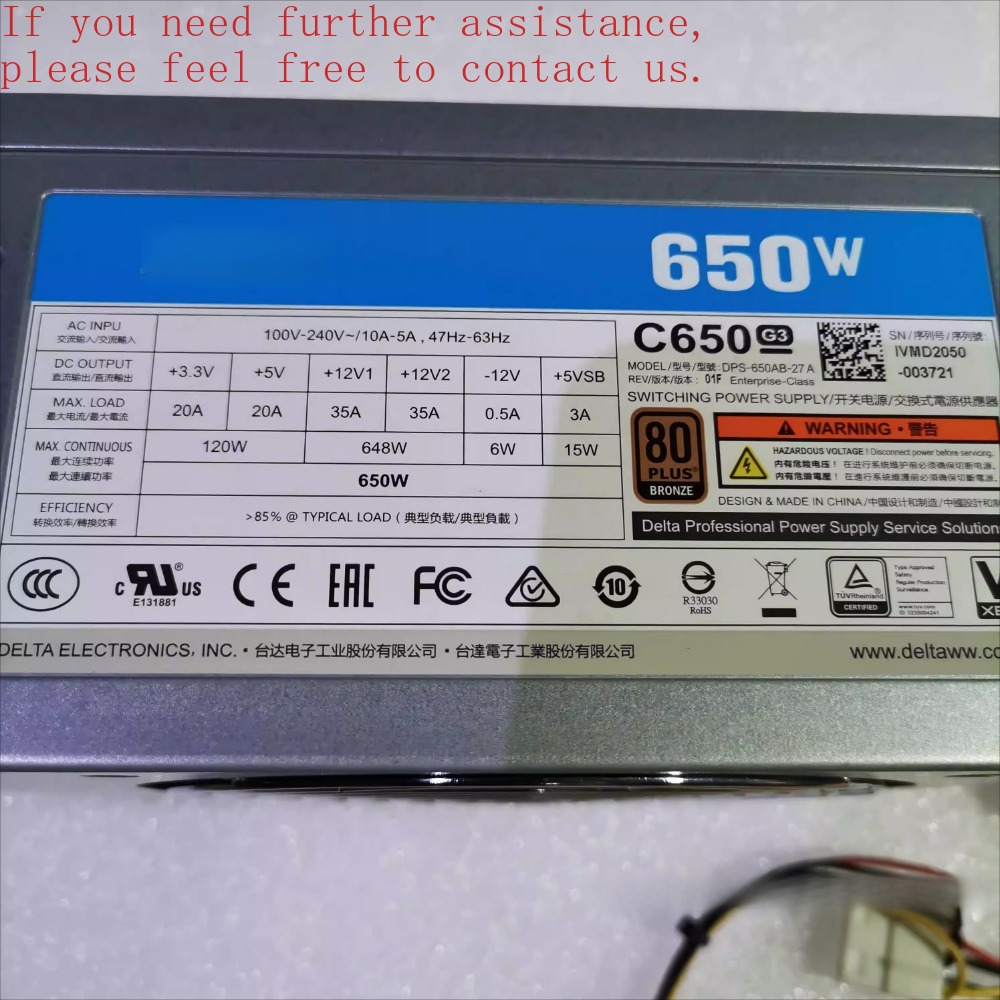 Antiac 850W フルモジュール Delta 650W - Power Supply 650W のレビューと価格