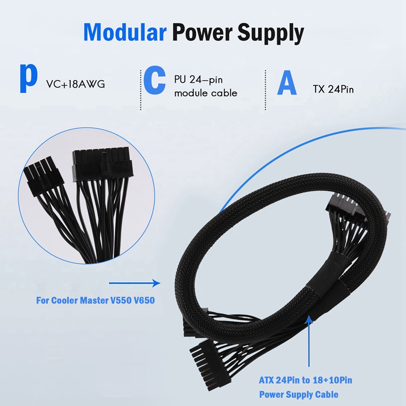 ATX 24ピンから18+10ピンマザーボードPSUモジュラ - Power Supply のレビューと価格