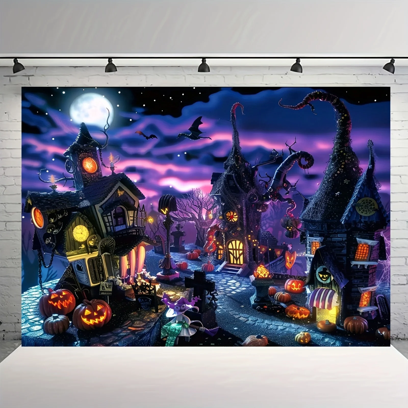 2D フラット ハロウィン テーマ バナー背景布 1 枚、ハ - Pc Power Supply のレビューと価格