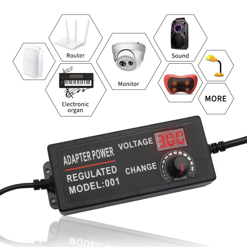 AC DC 3V 5V 9V 12V 24V調整可能電源ディ - Smps Power Supply のレビューと価格