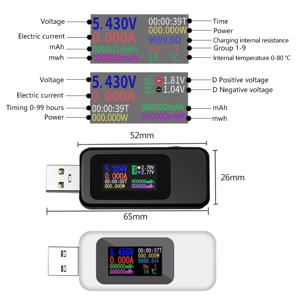 10 in 1 USB テスター DC デジタル電圧計 Am - Power Supply Tester のレビューと価格
