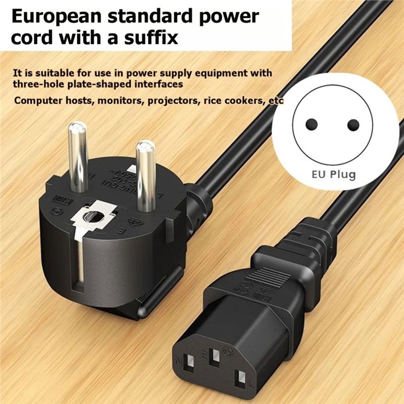 EU プラグ C13 電源ケーブル 1.5 メートル電源延長 - Psu Computer のレビューと価格